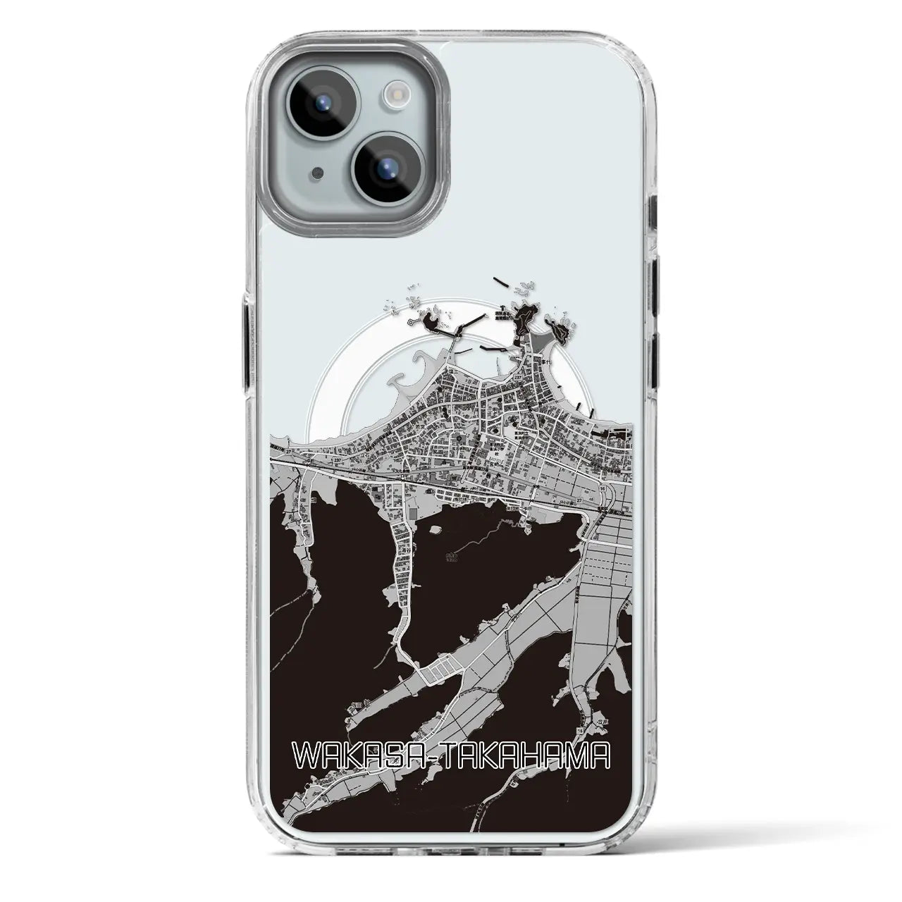【若狭高浜(福井県)】地図柄iPhoneケース(MagSafeタイプ)