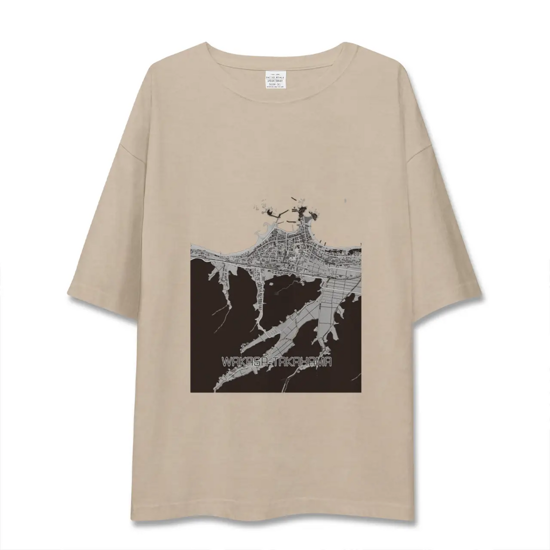 【若狭高浜(福井県)】地図柄ビッグシルエットTシャツ