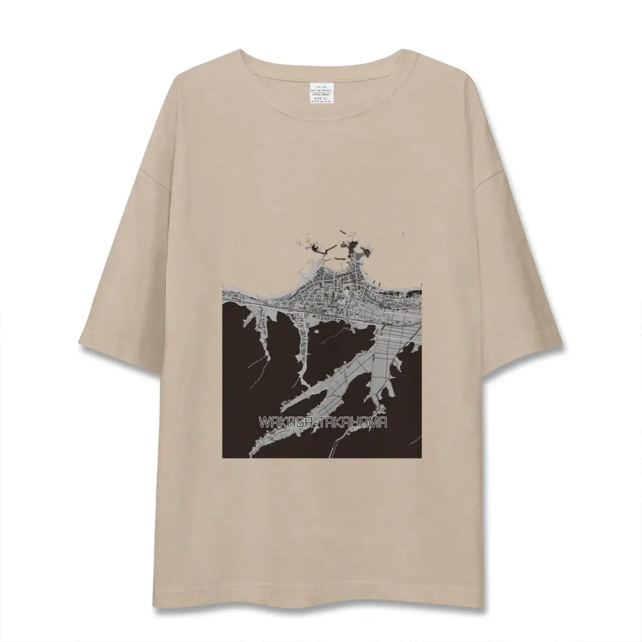 【若狭高浜(福井県)】地図柄ビッグシルエットTシャツ