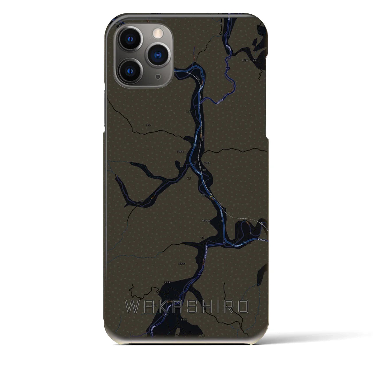 【若代(岡山県)】地図柄iPhoneケース(バックカバータイプ)