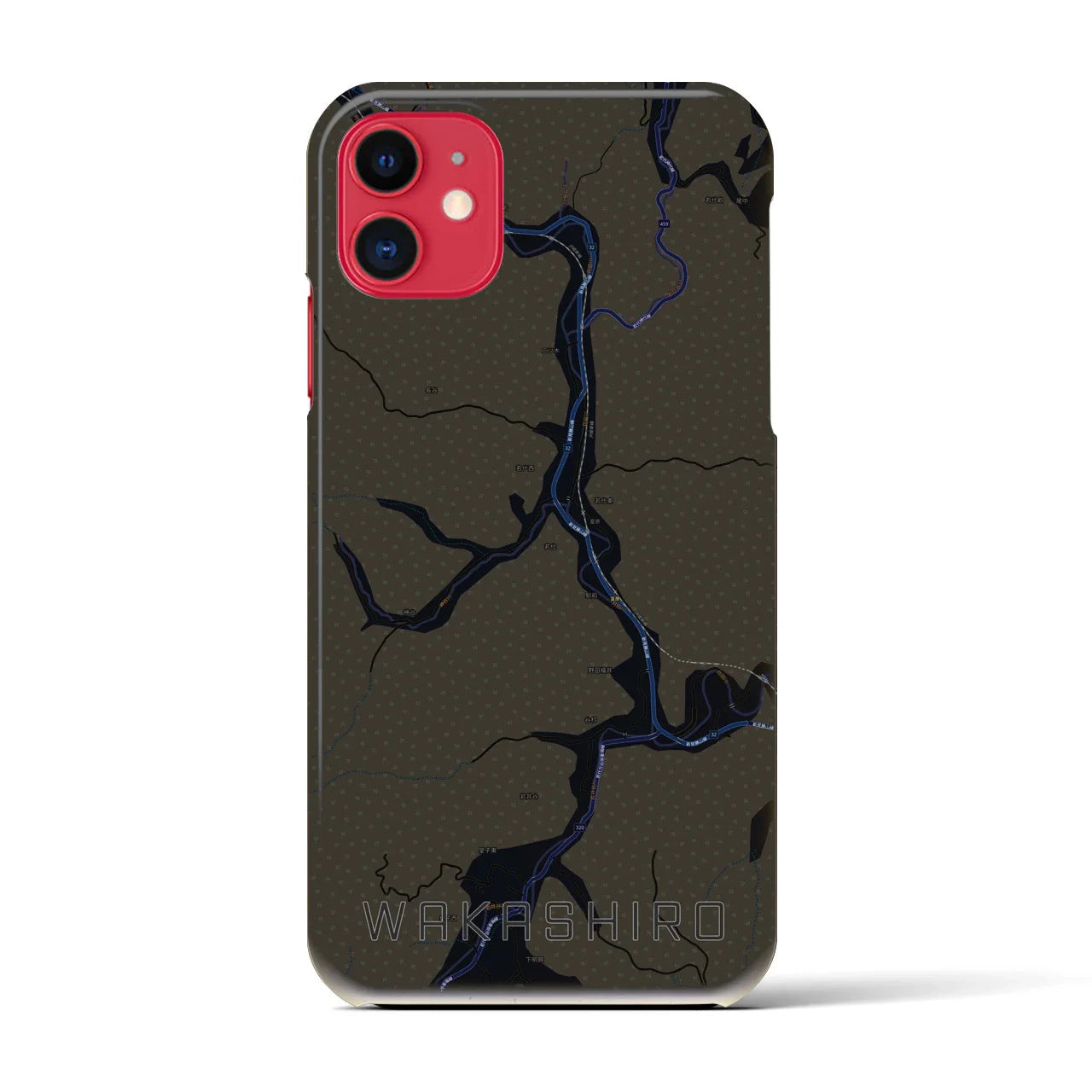 【若代(岡山県)】地図柄iPhoneケース(バックカバータイプ)