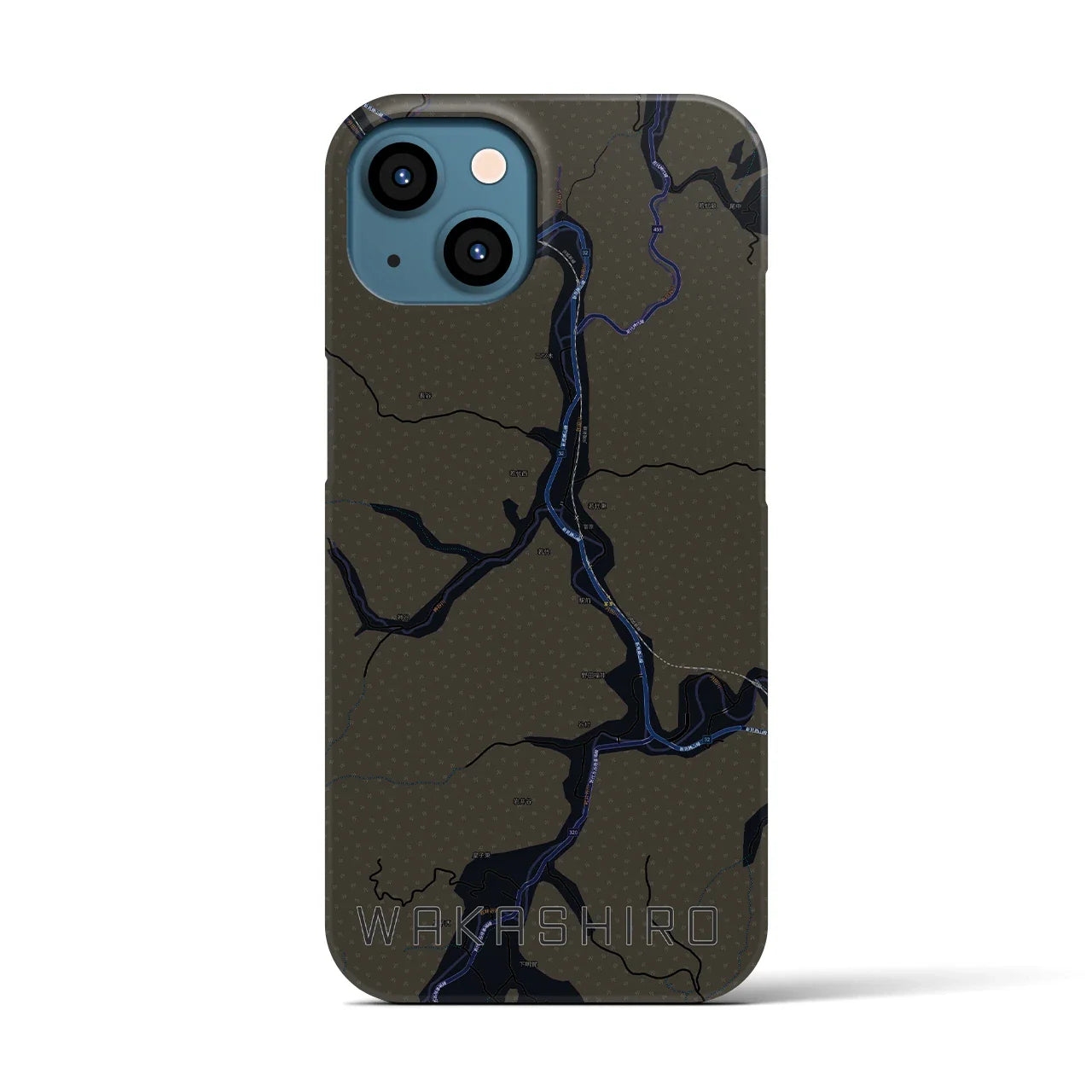 【若代(岡山県)】地図柄iPhoneケース(バックカバータイプ)