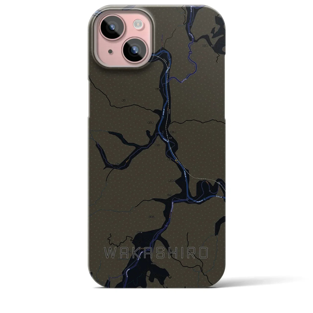 【若代(岡山県)】地図柄iPhoneケース(バックカバータイプ)
