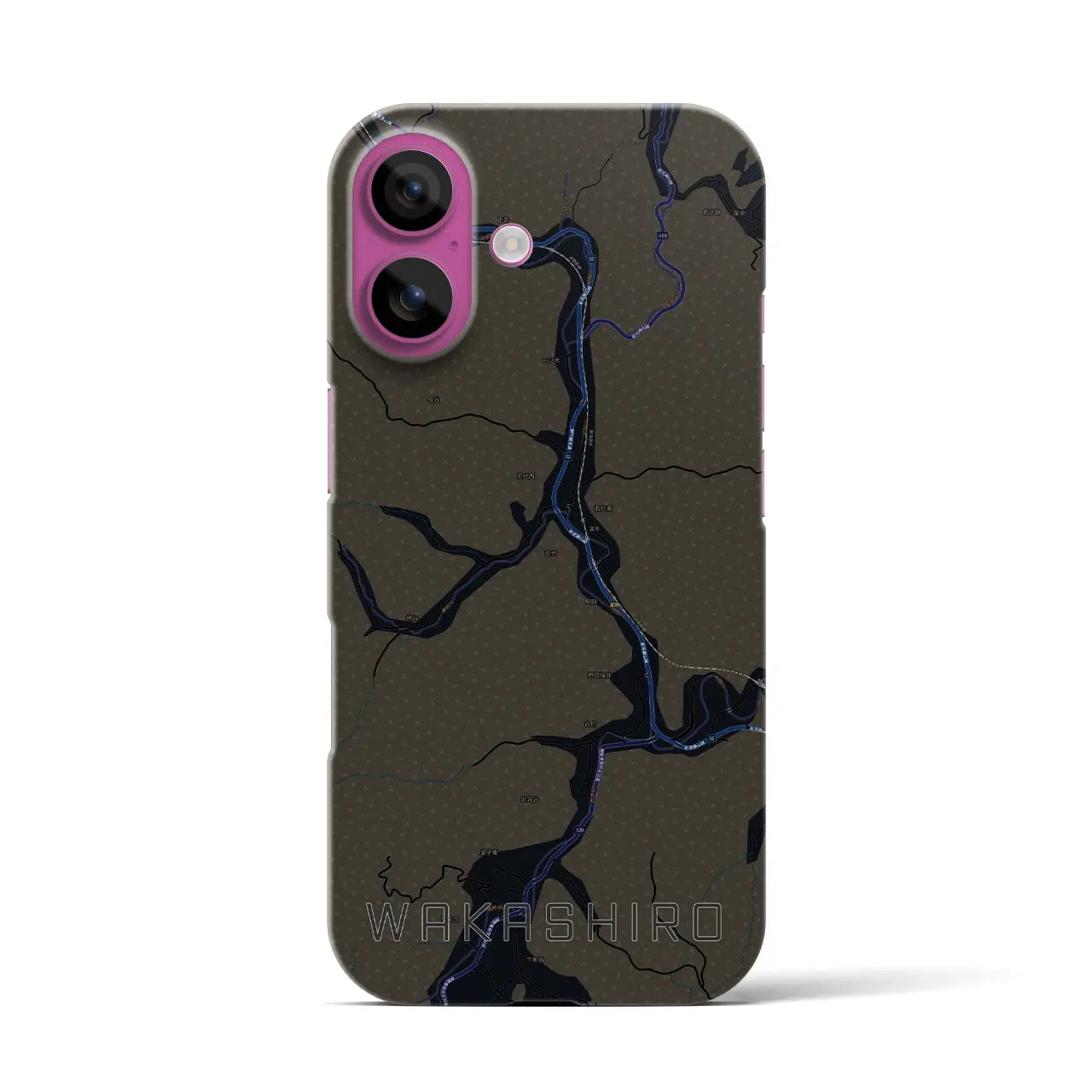 【若代(岡山県)】地図柄iPhoneケース(バックカバータイプ)