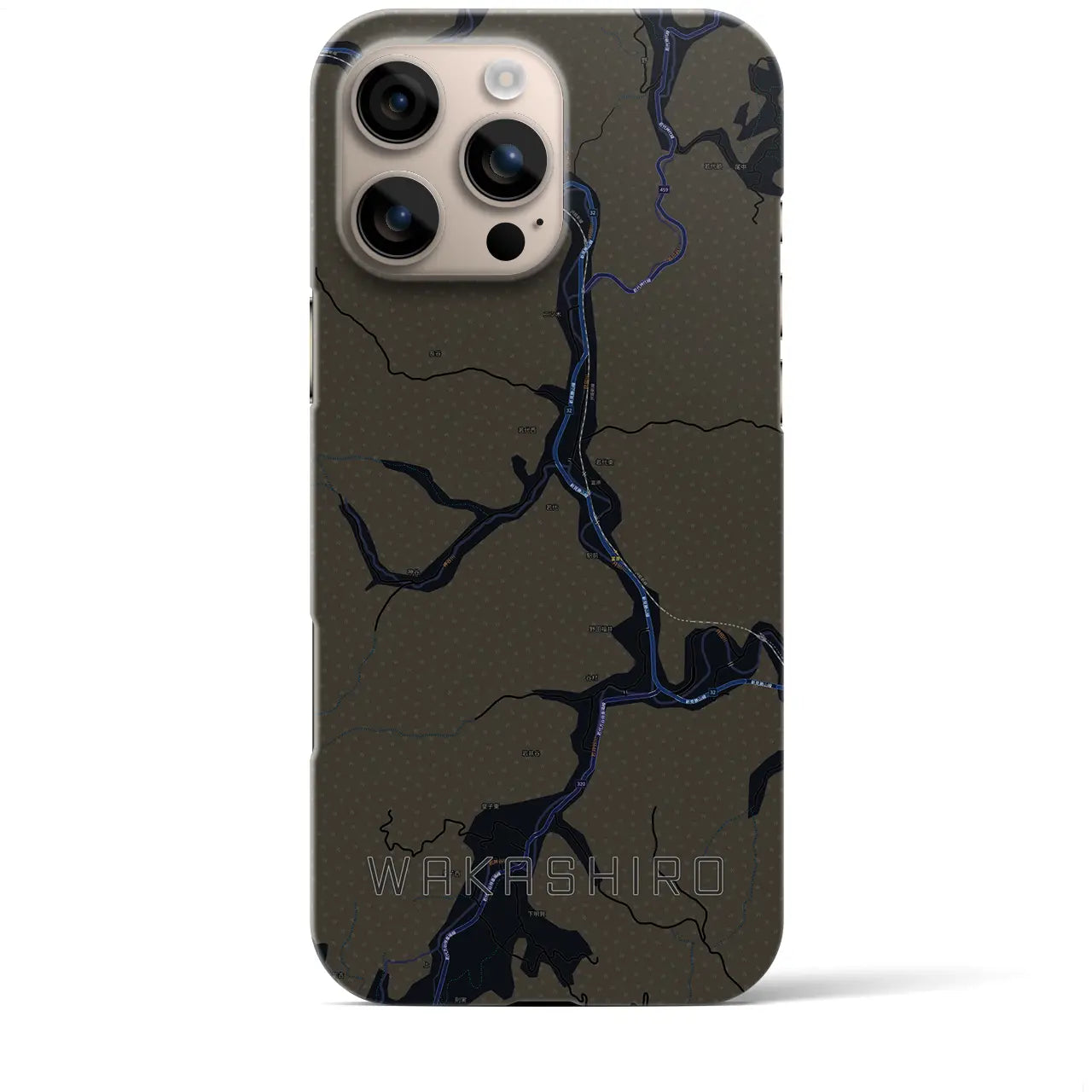 【若代(岡山県)】地図柄iPhoneケース(バックカバータイプ)