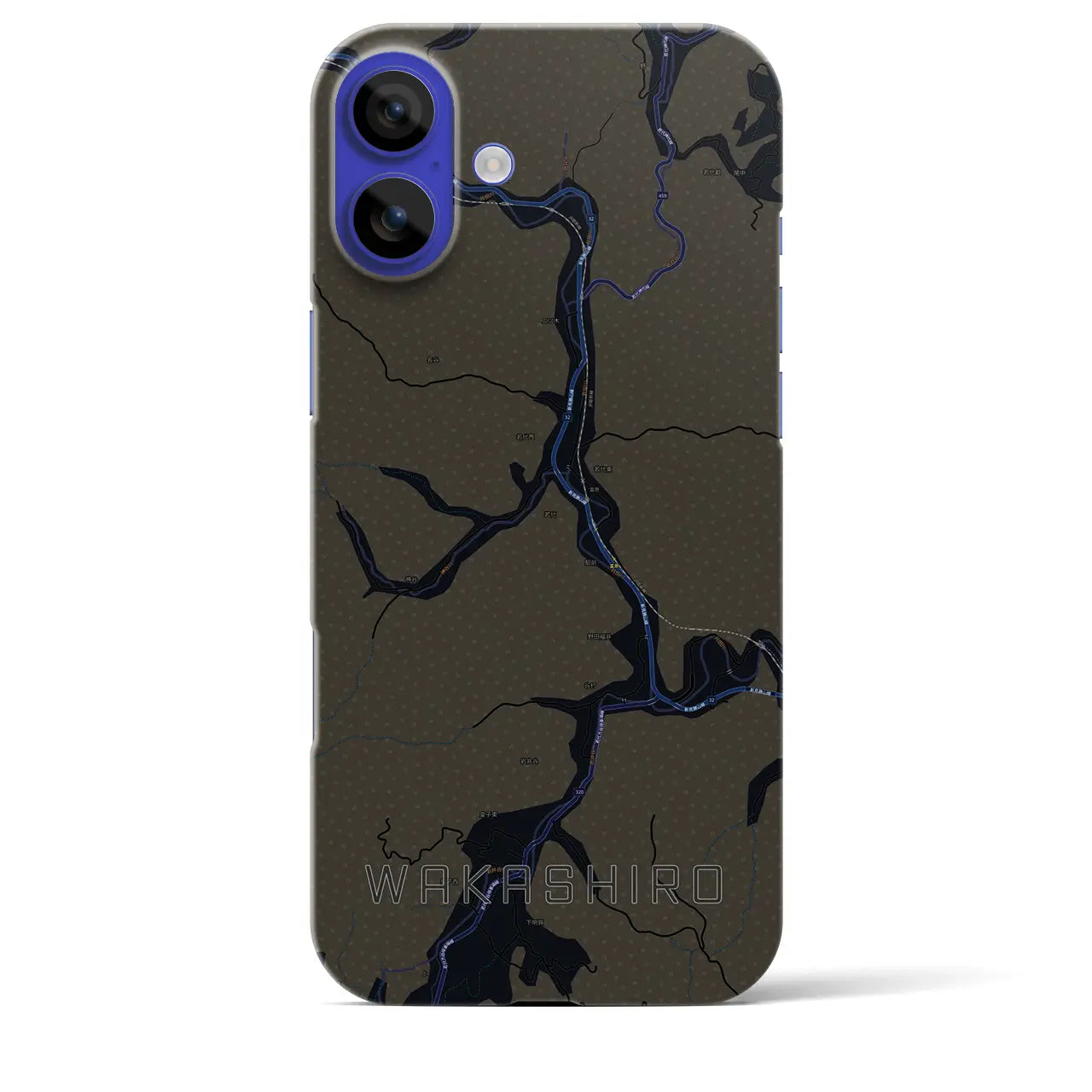 【若代(岡山県)】地図柄iPhoneケース(バックカバータイプ)