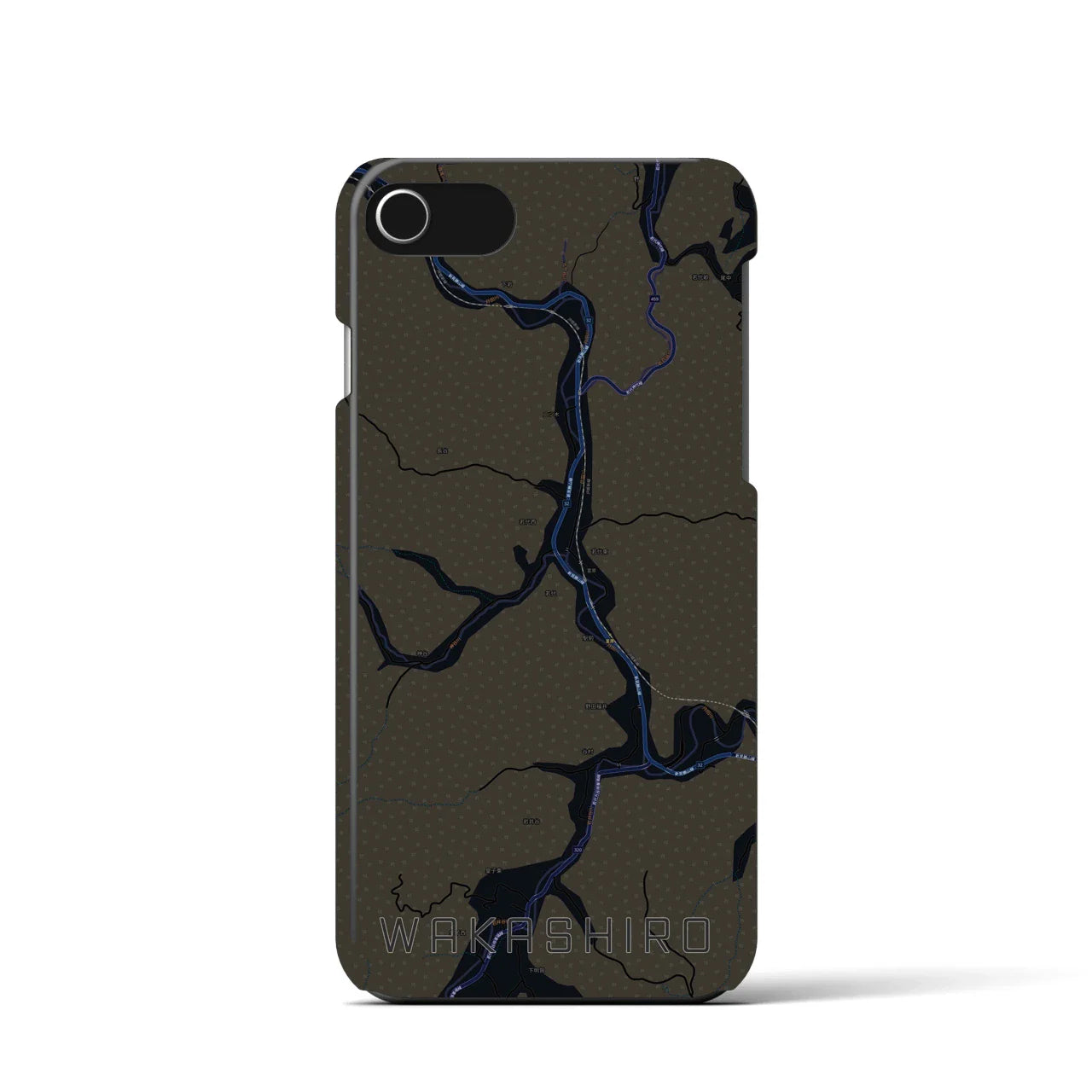 【若代(岡山県)】地図柄iPhoneケース(バックカバータイプ)