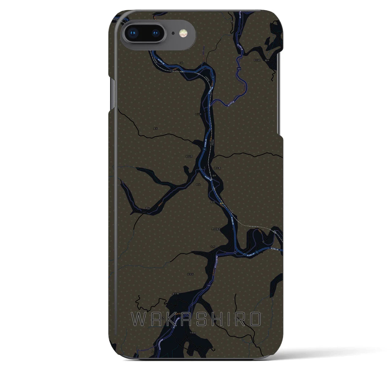 【若代(岡山県)】地図柄iPhoneケース(バックカバータイプ)