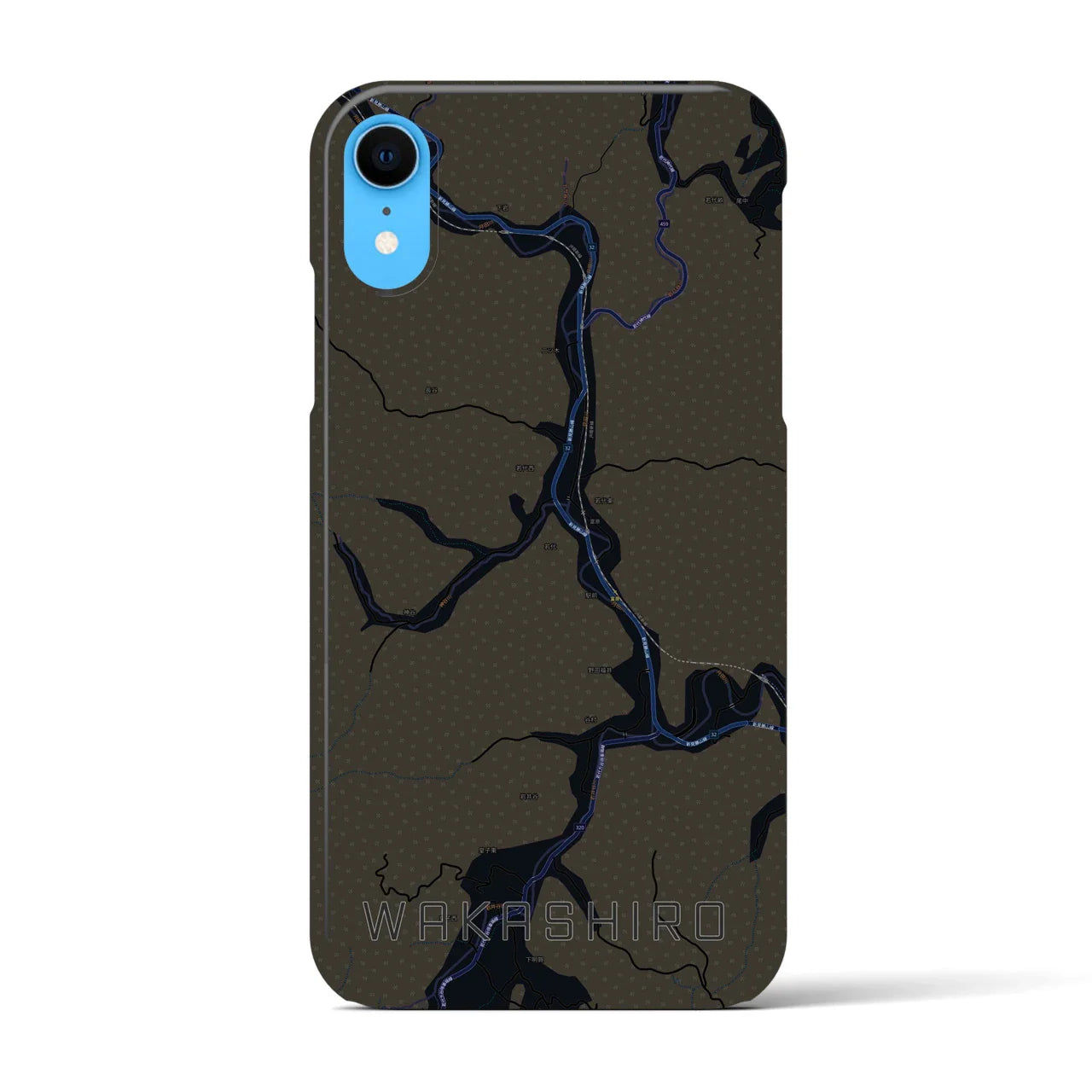 【若代(岡山県)】地図柄iPhoneケース(バックカバータイプ)