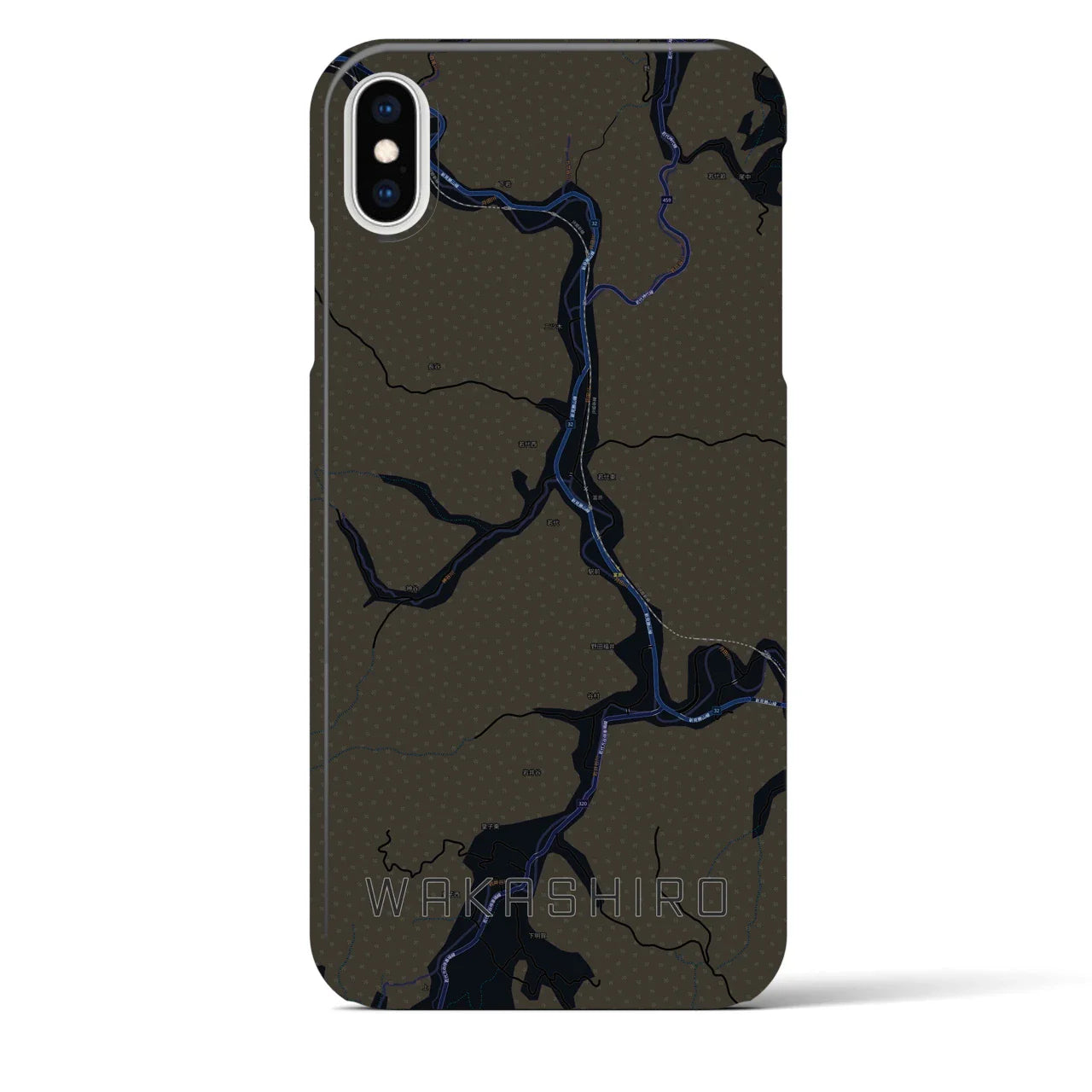 【若代(岡山県)】地図柄iPhoneケース(バックカバータイプ)