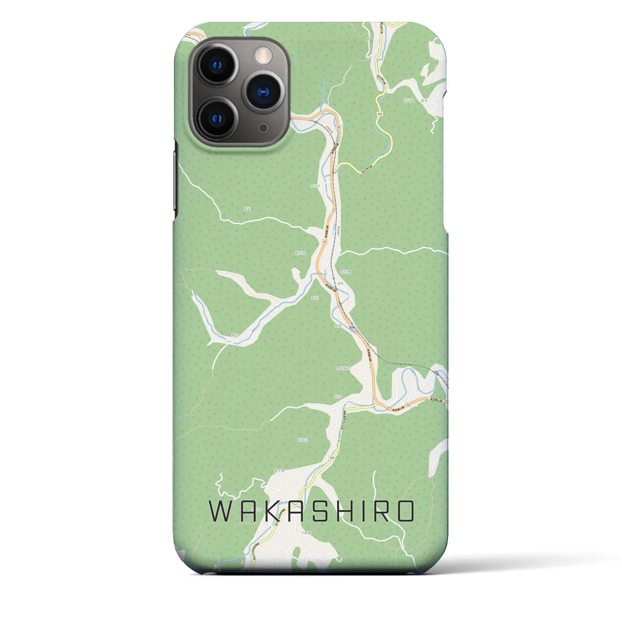 【若代(岡山県)】地図柄iPhoneケース(バックカバータイプ)