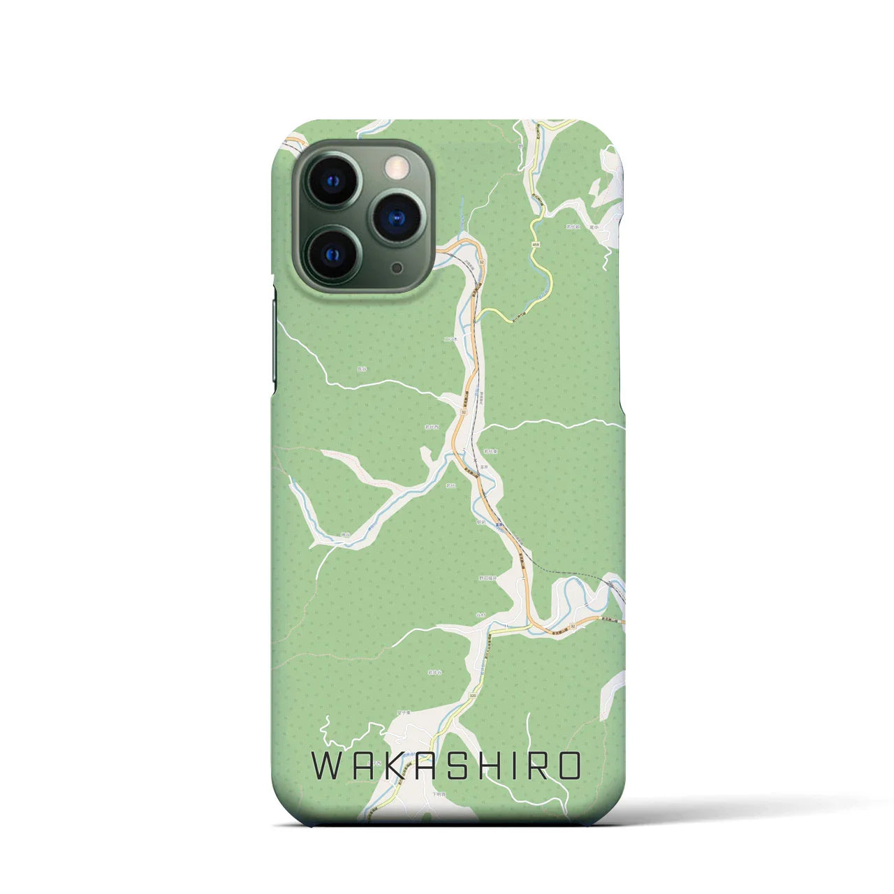 【若代(岡山県)】地図柄iPhoneケース(バックカバータイプ)