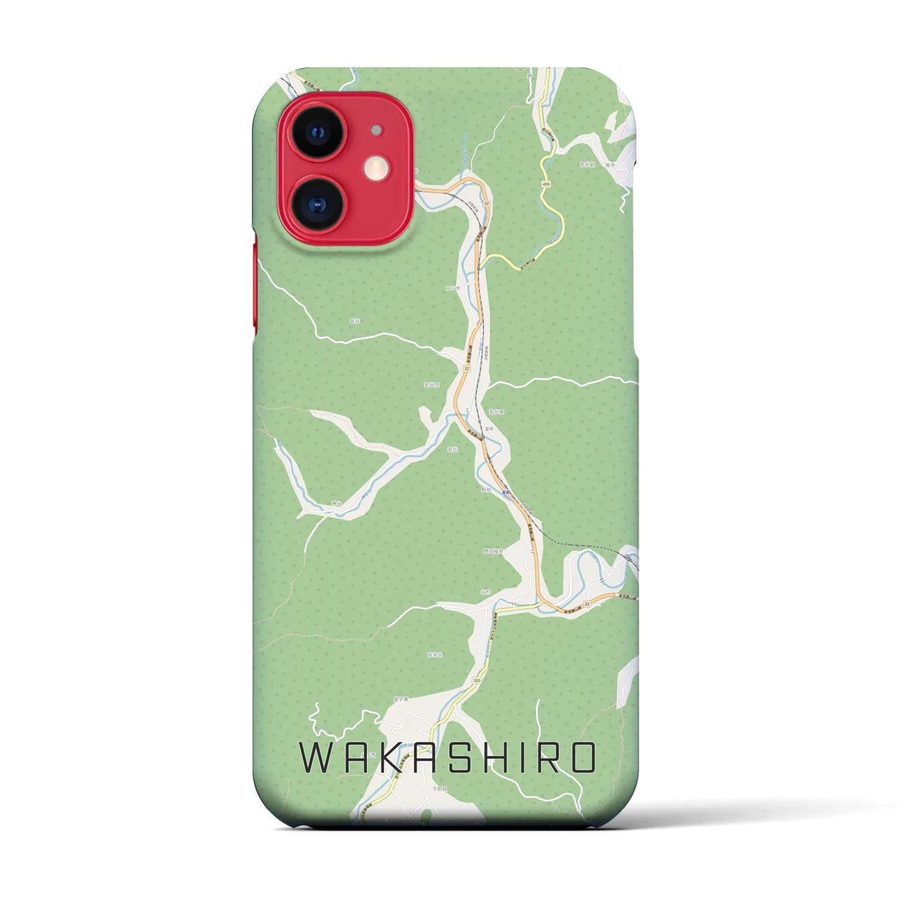 【若代(岡山県)】地図柄iPhoneケース(バックカバータイプ)