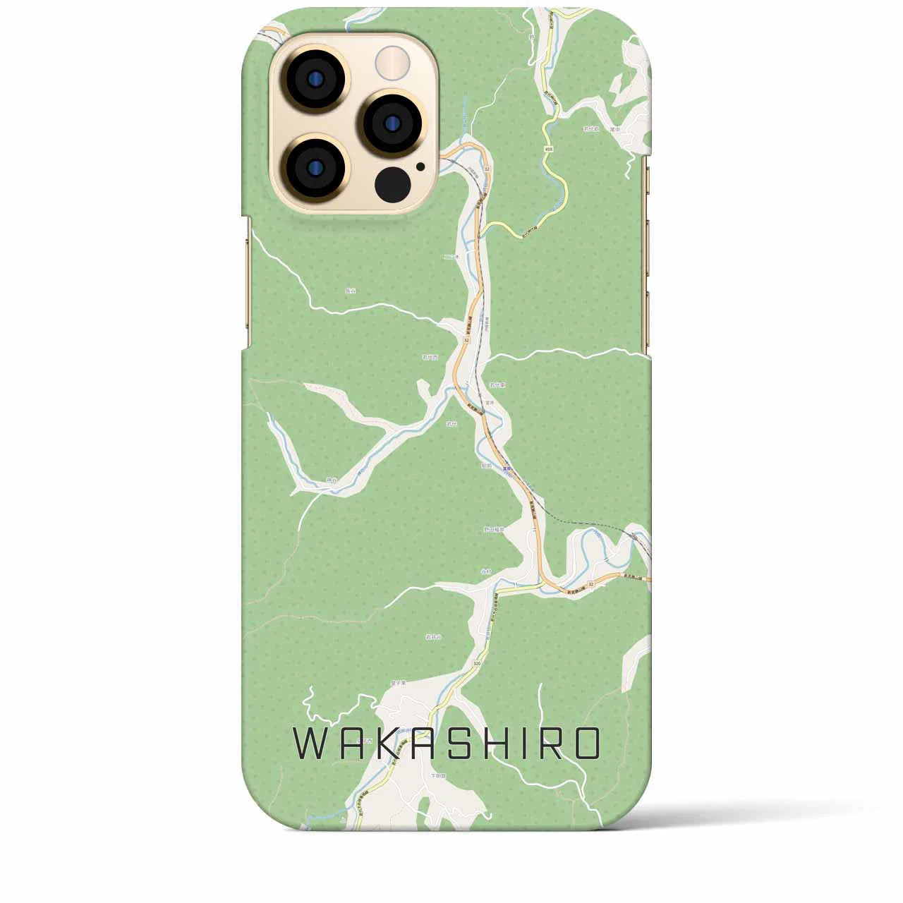 【若代(岡山県)】地図柄iPhoneケース(バックカバータイプ)