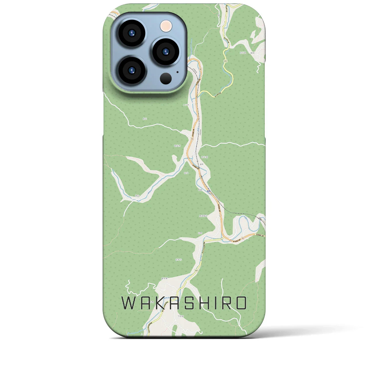 【若代(岡山県)】地図柄iPhoneケース(バックカバータイプ)