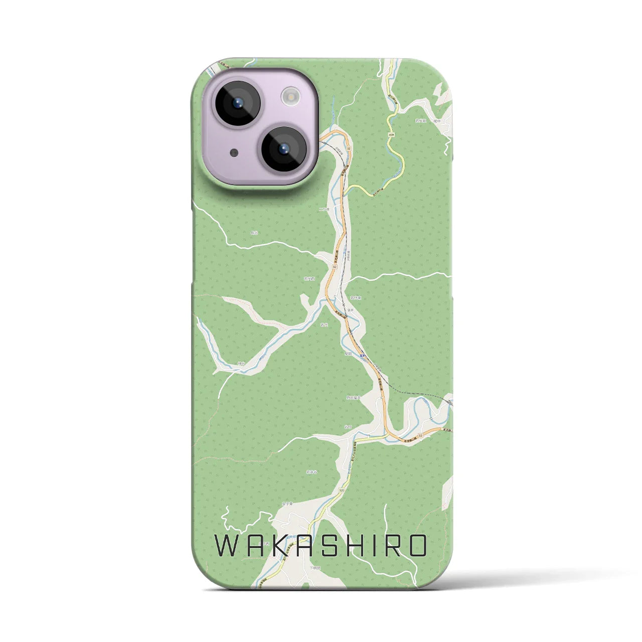 【若代(岡山県)】地図柄iPhoneケース(バックカバータイプ)