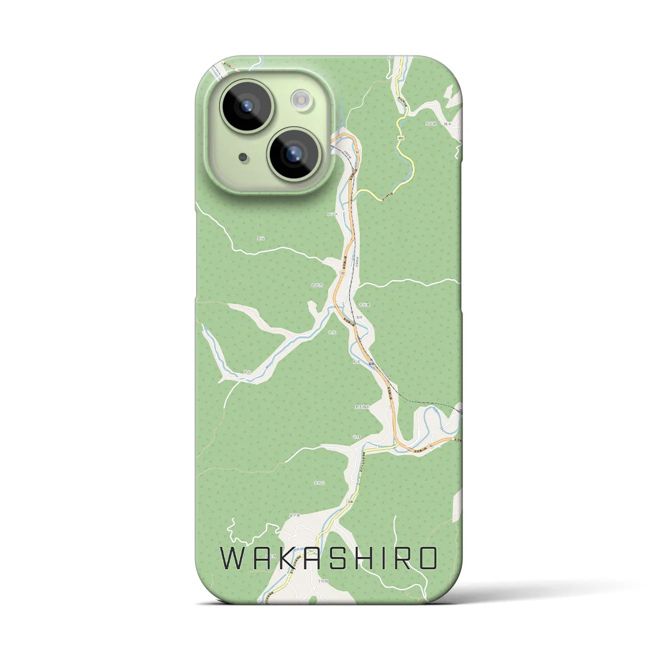 【若代(岡山県)】地図柄iPhoneケース(バックカバータイプ)