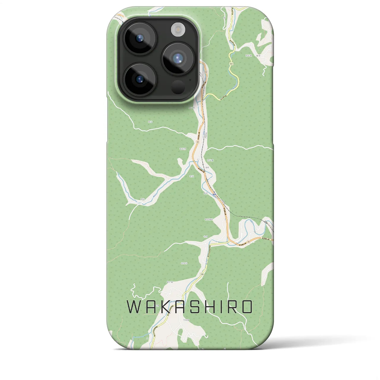 【若代(岡山県)】地図柄iPhoneケース(バックカバータイプ)