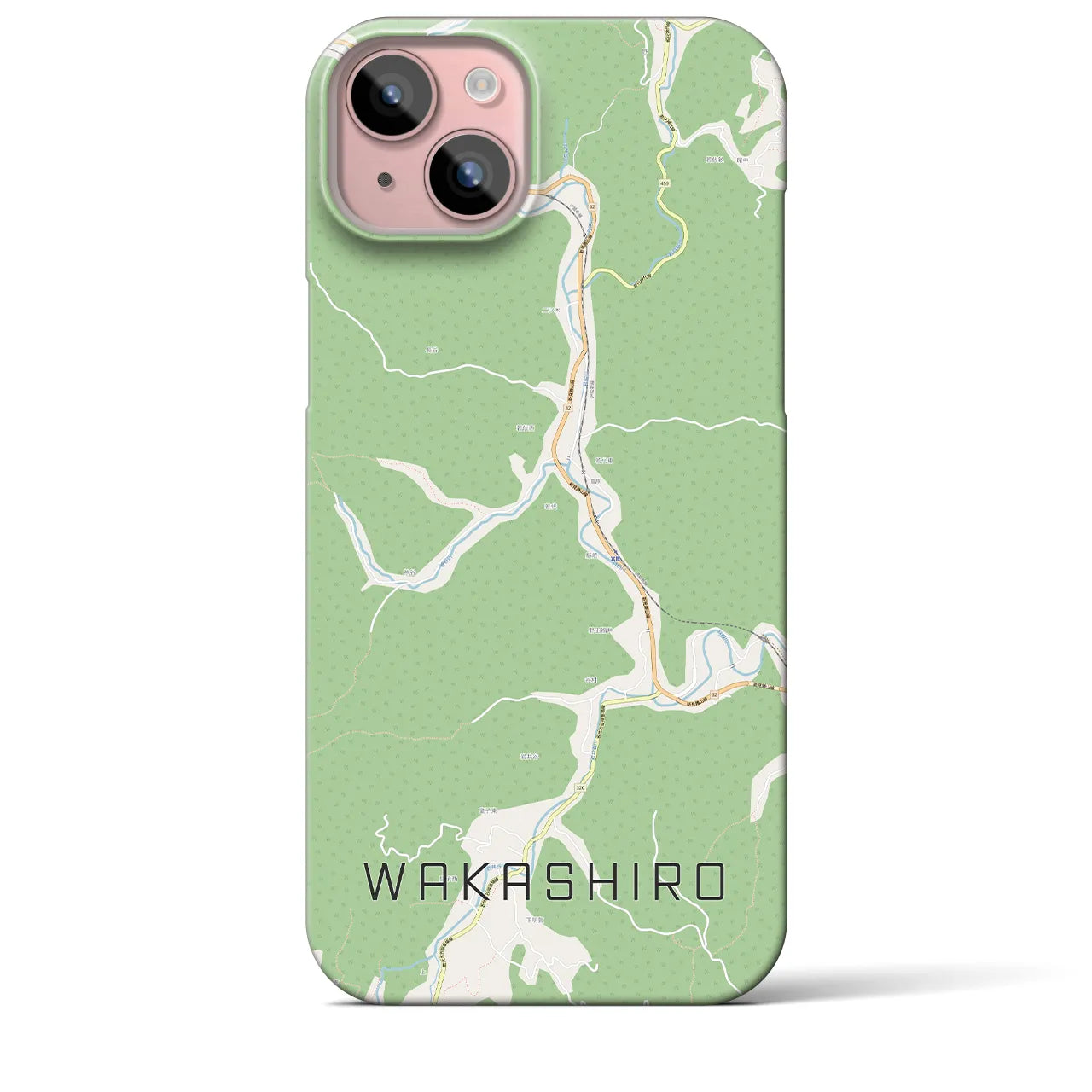 【若代(岡山県)】地図柄iPhoneケース(バックカバータイプ)