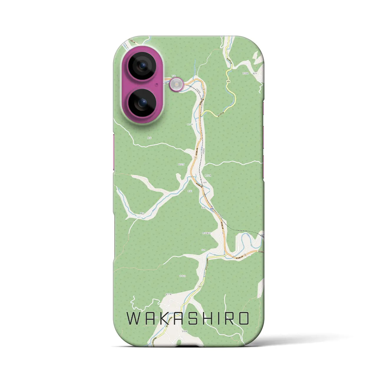 【若代(岡山県)】地図柄iPhoneケース(バックカバータイプ)