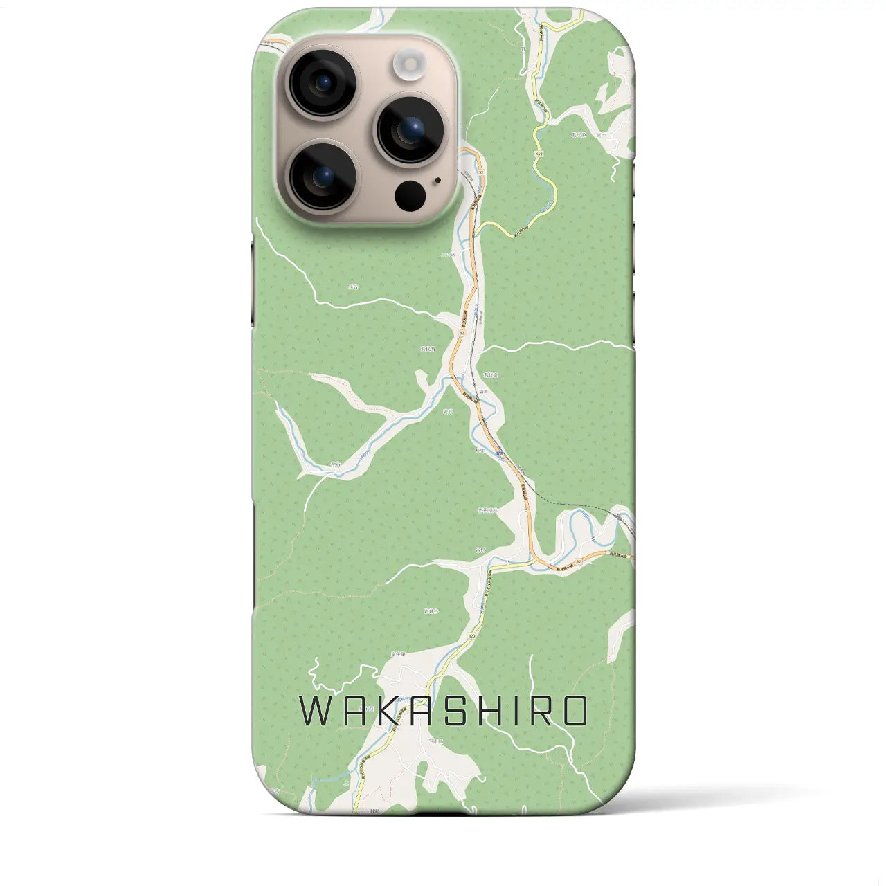 【若代(岡山県)】地図柄iPhoneケース(バックカバータイプ)
