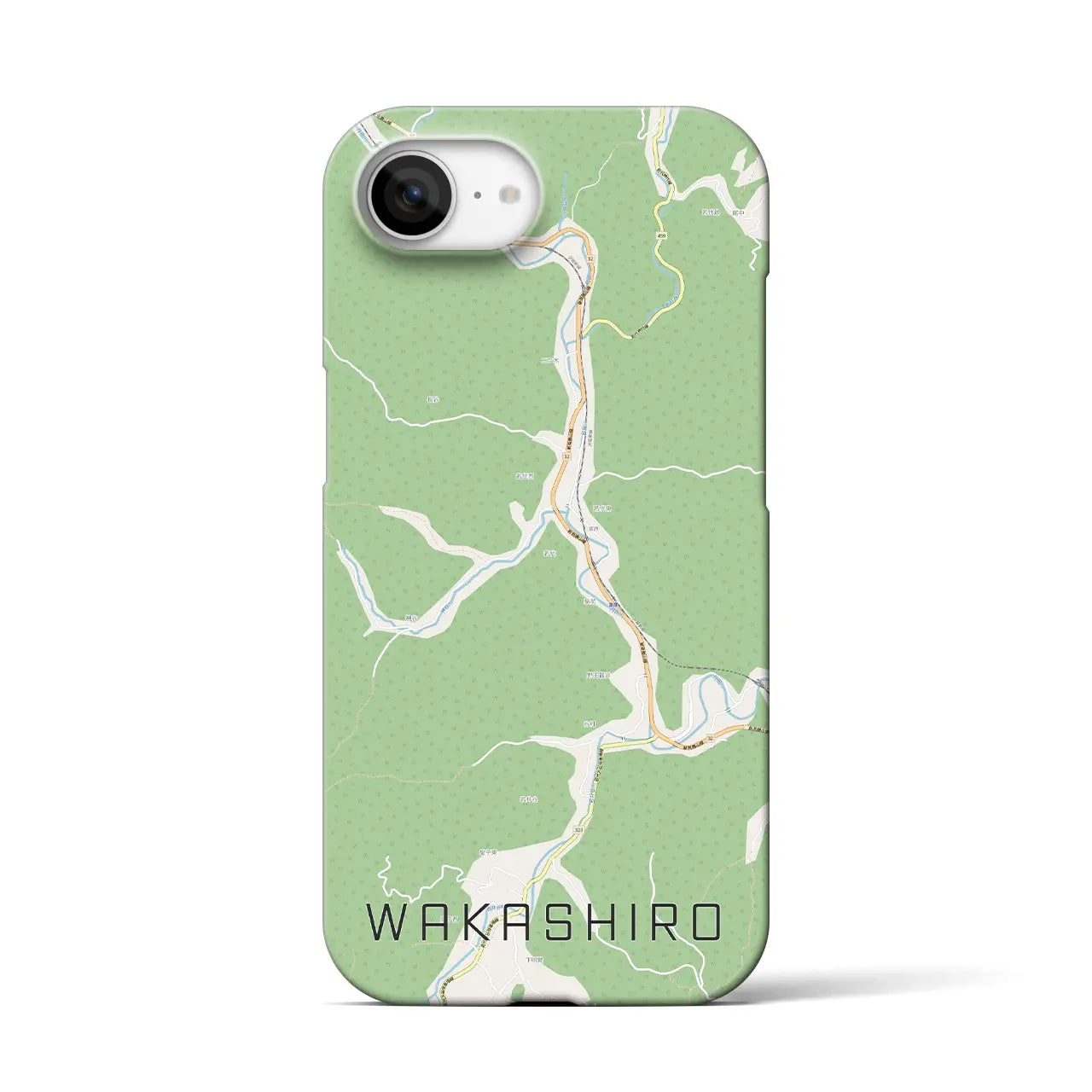 【若代(岡山県)】地図柄iPhoneケース(バックカバータイプ)