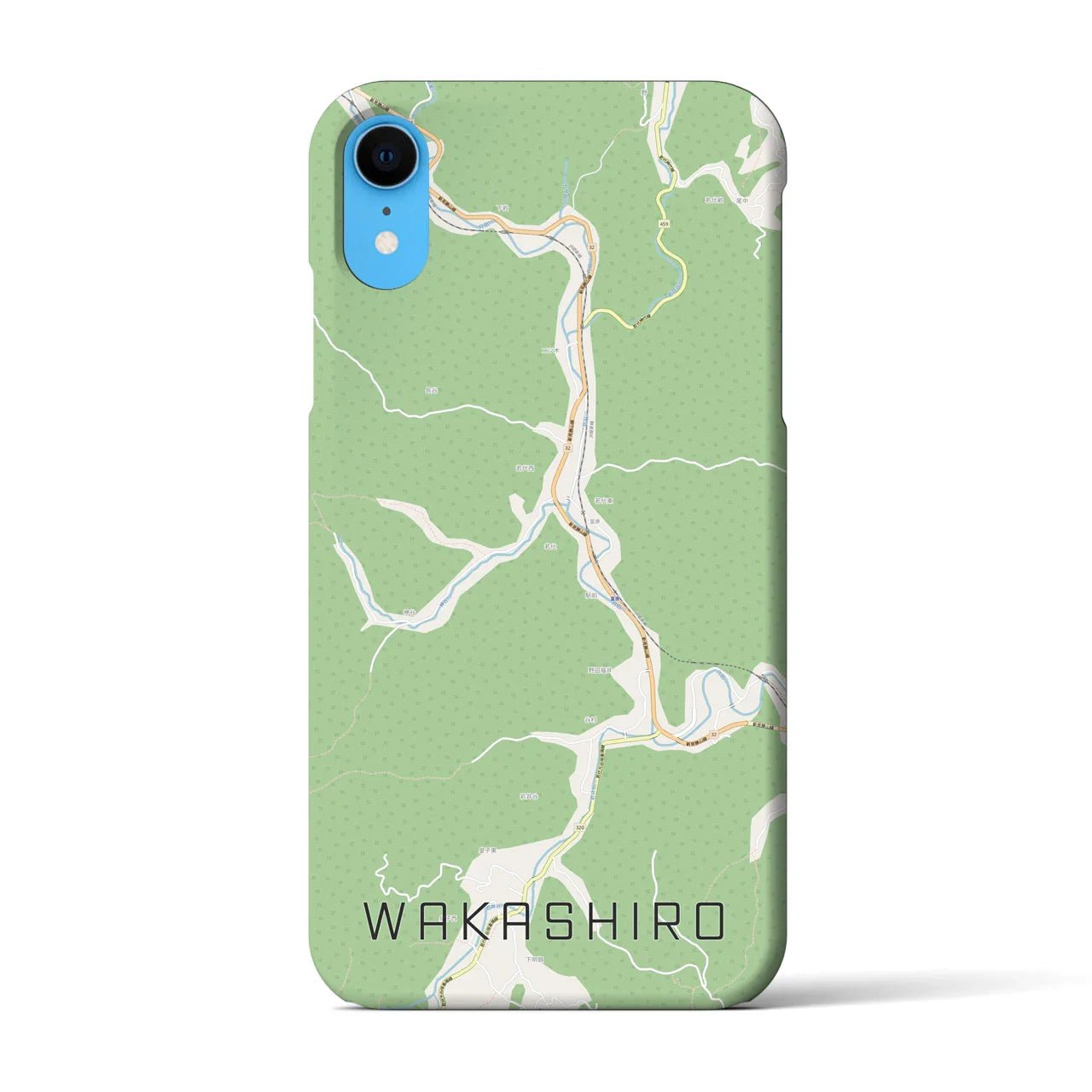 【若代(岡山県)】地図柄iPhoneケース(バックカバータイプ)