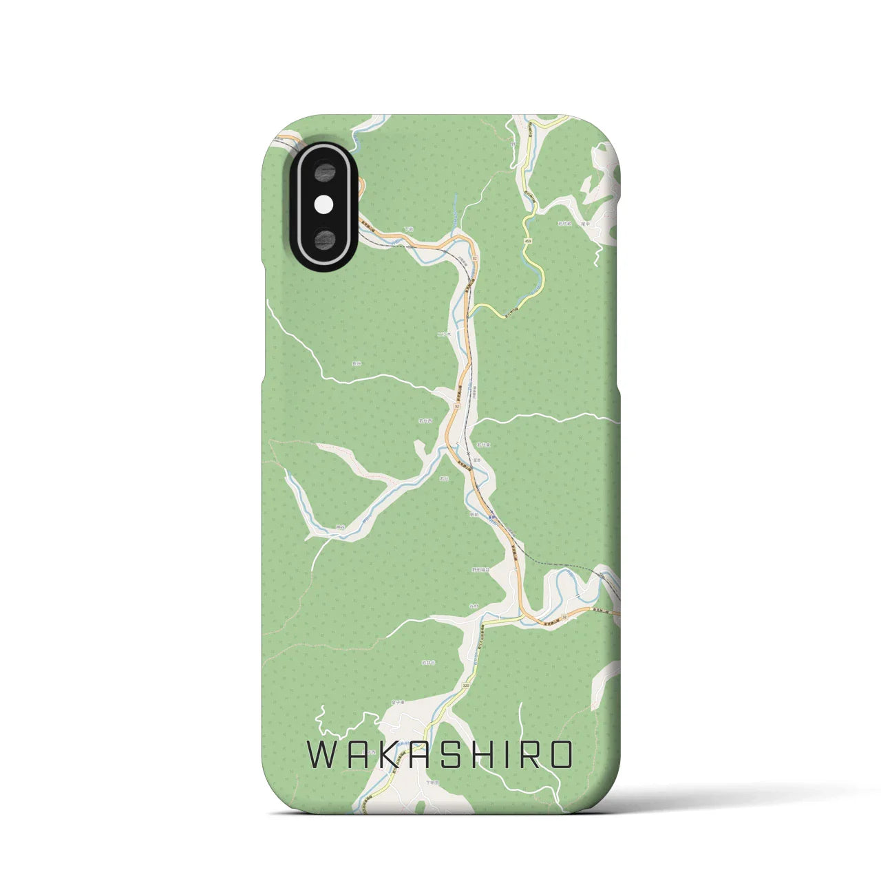 【若代(岡山県)】地図柄iPhoneケース(バックカバータイプ)