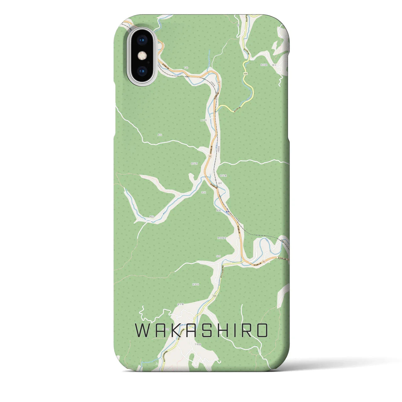 【若代(岡山県)】地図柄iPhoneケース(バックカバータイプ)
