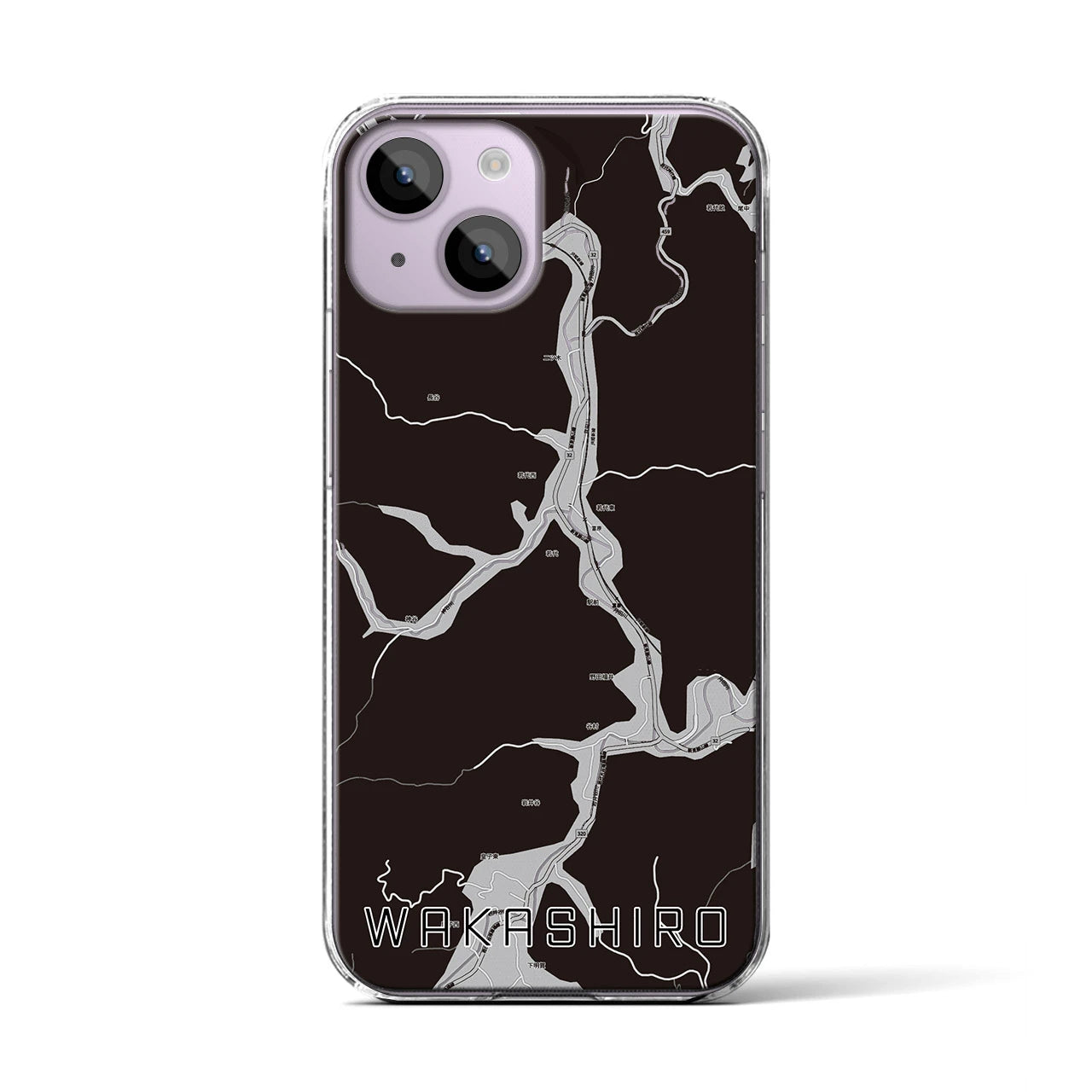 【若代(岡山県)】地図柄iPhoneケース(クリアタイプ)