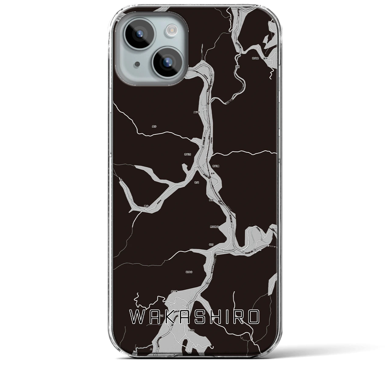 【若代(岡山県)】地図柄iPhoneケース(クリアタイプ)