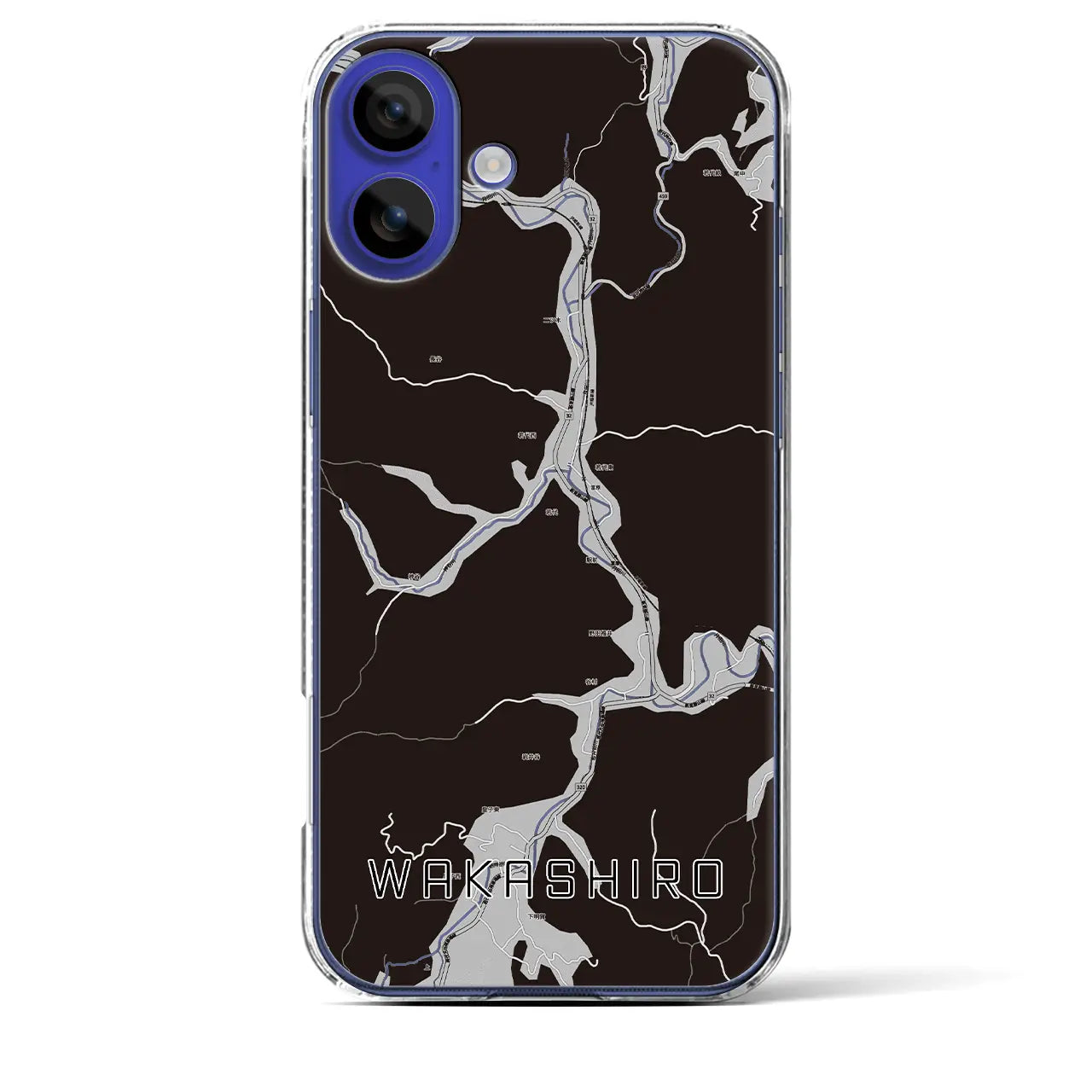 【若代(岡山県)】地図柄iPhoneケース(クリアタイプ)