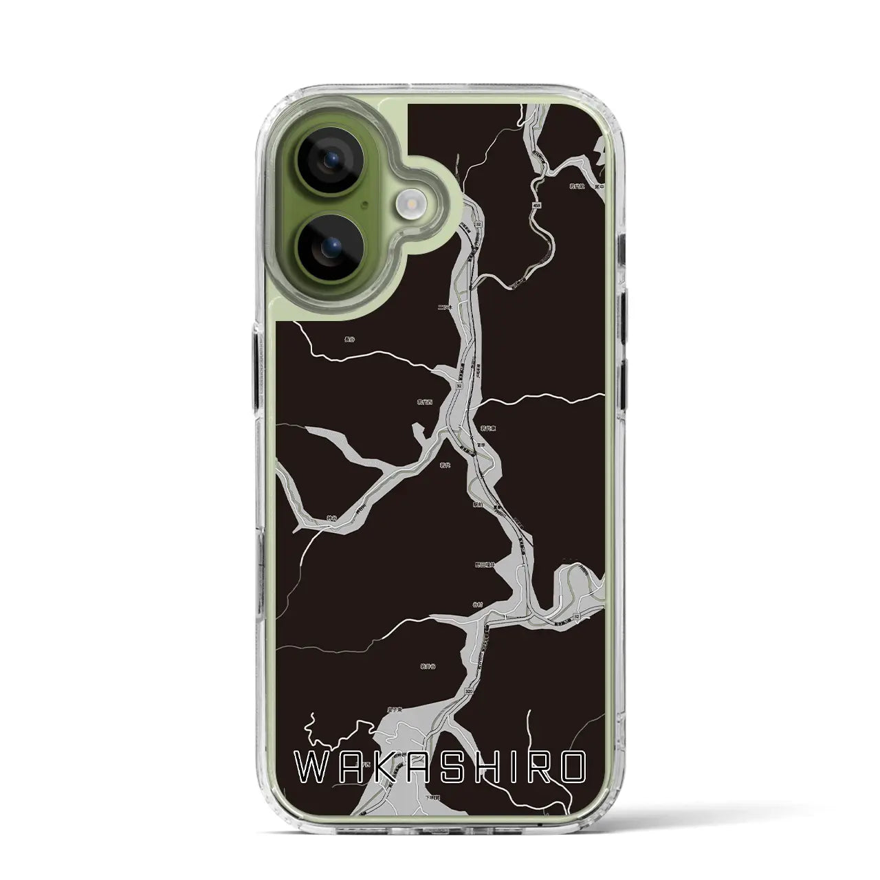 【若代(岡山県)】地図柄iPhoneケース(MagSafeタイプ)