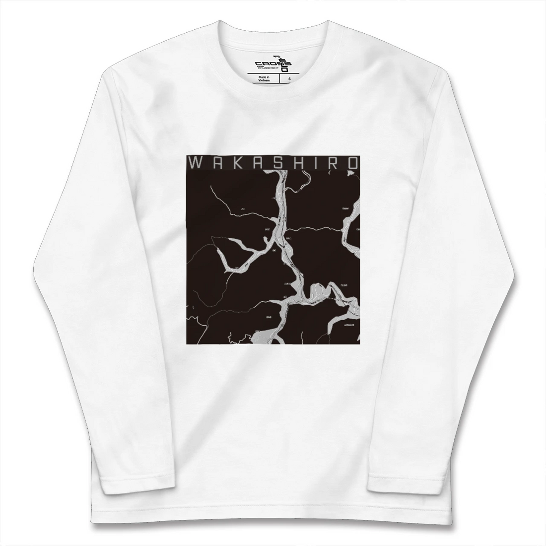 【若代(岡山県)】地図柄ロングスリーブTシャツ