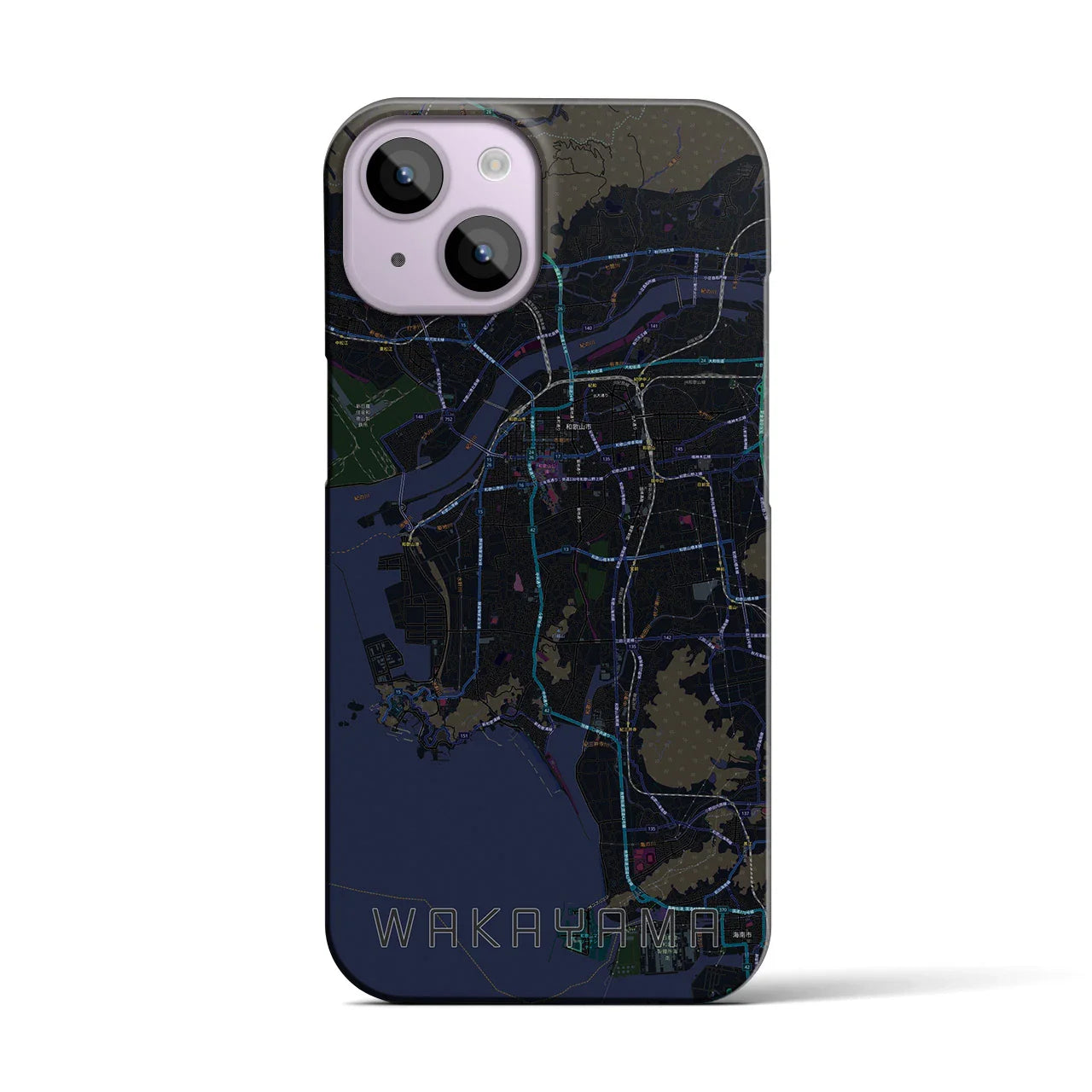 【和歌山(和歌山県)】地図柄iPhoneケース(バックカバータイプ)