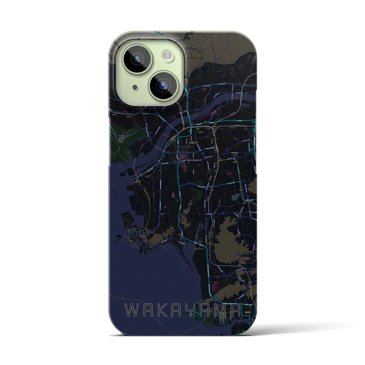 【和歌山(和歌山県)】地図柄iPhoneケース(バックカバータイプ)