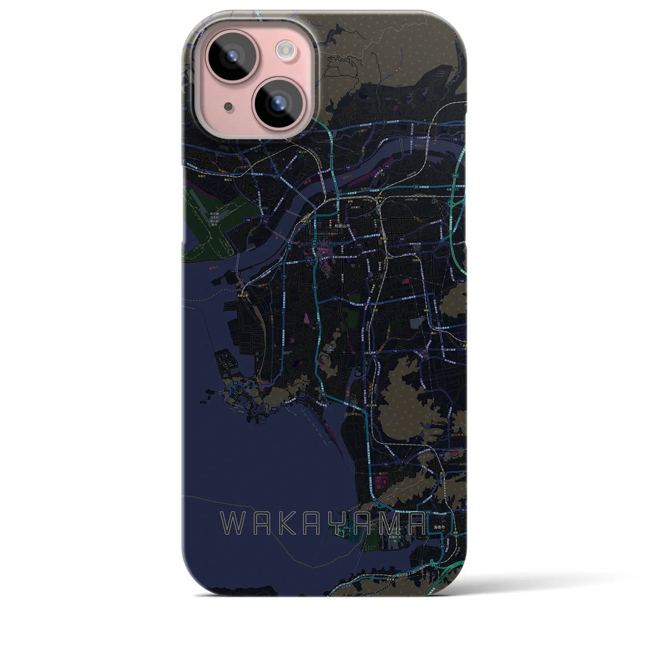 【和歌山(和歌山県)】地図柄iPhoneケース(バックカバータイプ)