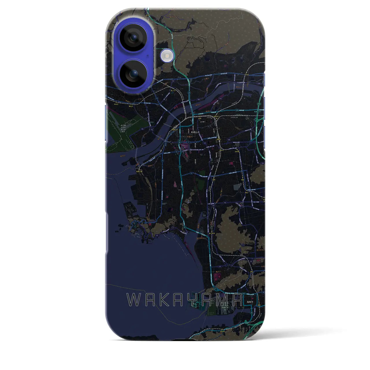 【和歌山(和歌山県)】地図柄iPhoneケース(バックカバータイプ)