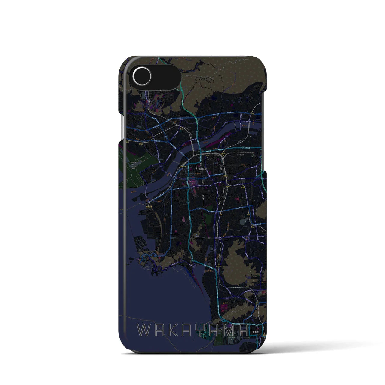 【和歌山(和歌山県)】地図柄iPhoneケース(バックカバータイプ)