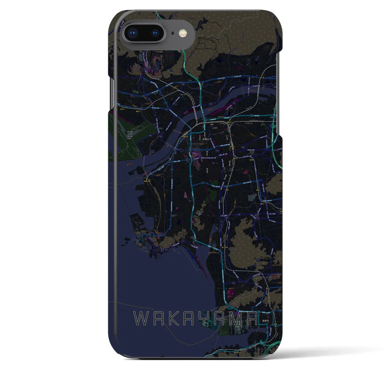 【和歌山(和歌山県)】地図柄iPhoneケース(バックカバータイプ)