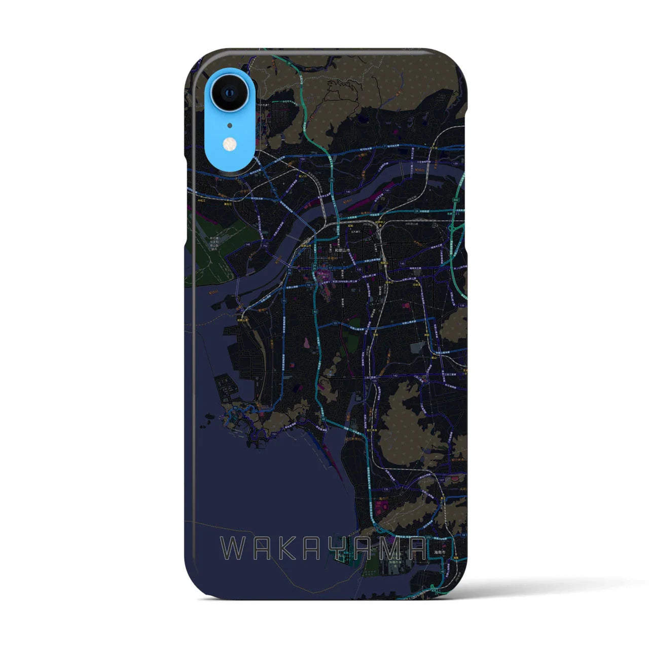 【和歌山(和歌山県)】地図柄iPhoneケース(バックカバータイプ)