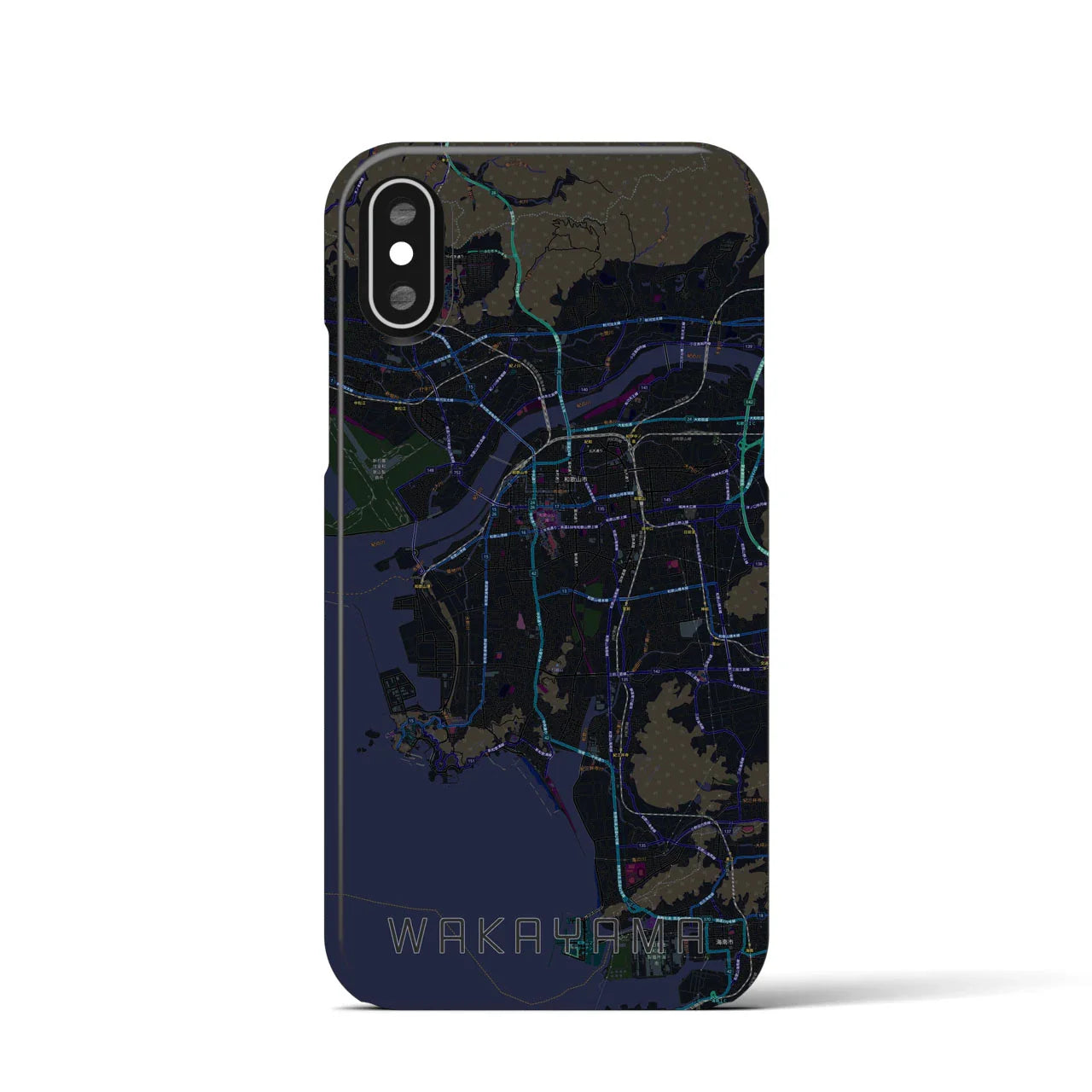 【和歌山(和歌山県)】地図柄iPhoneケース(バックカバータイプ)