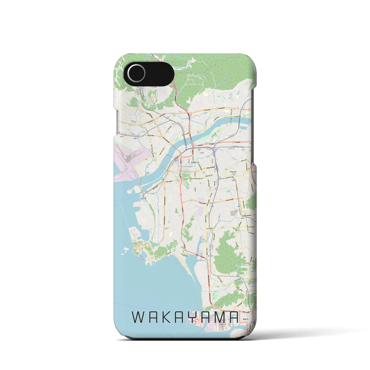 【和歌山(和歌山県)】地図柄iPhoneケース(バックカバータイプ)