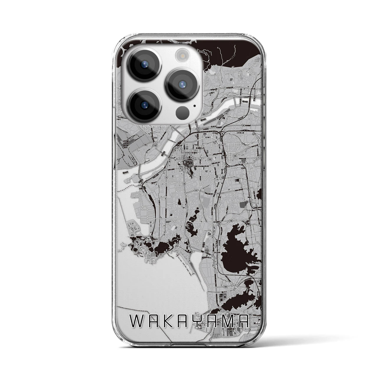 【和歌山(和歌山県)】地図柄iPhoneケース(クリアタイプ)