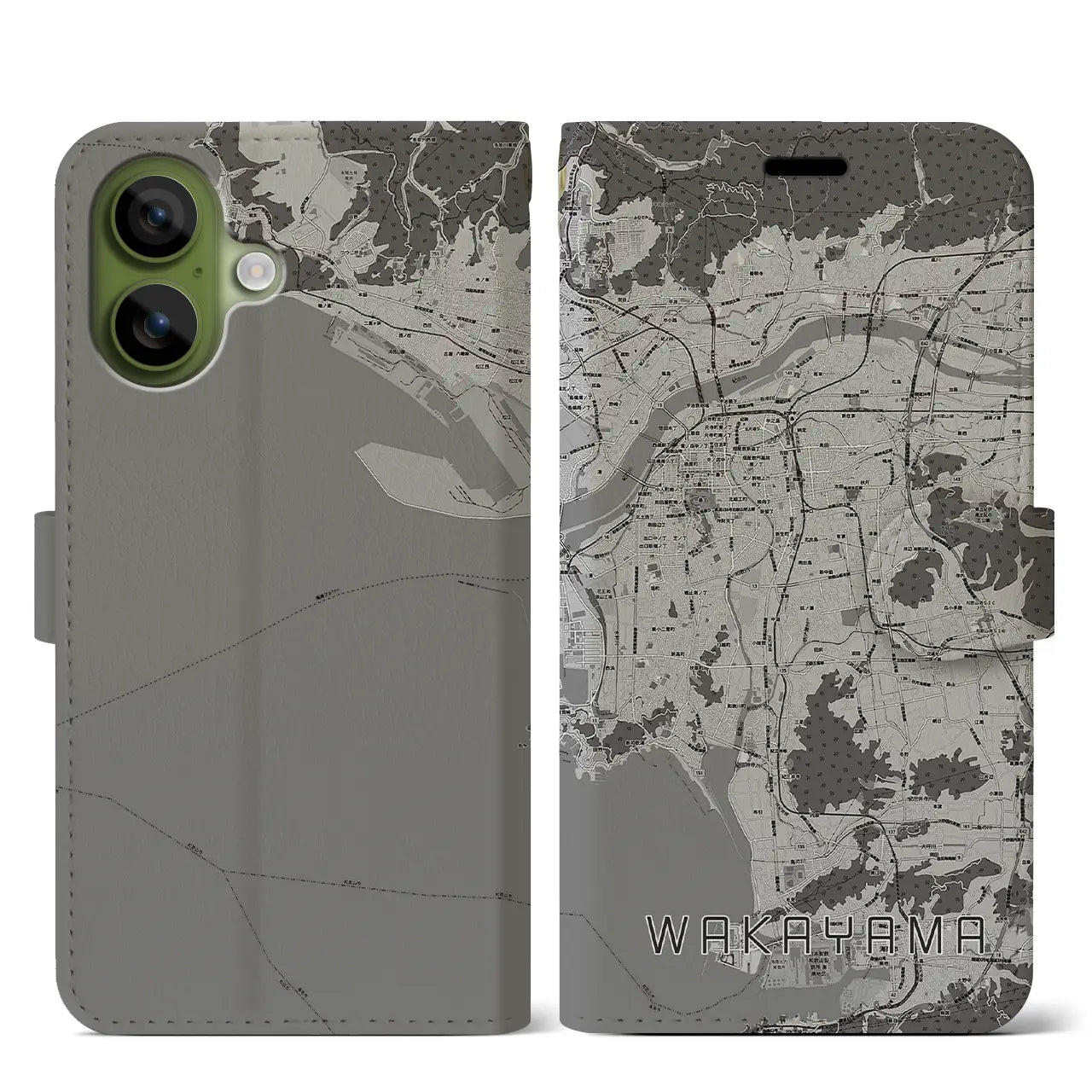 【和歌山(和歌山県)】地図柄iPhoneケース(手帳タイプ)