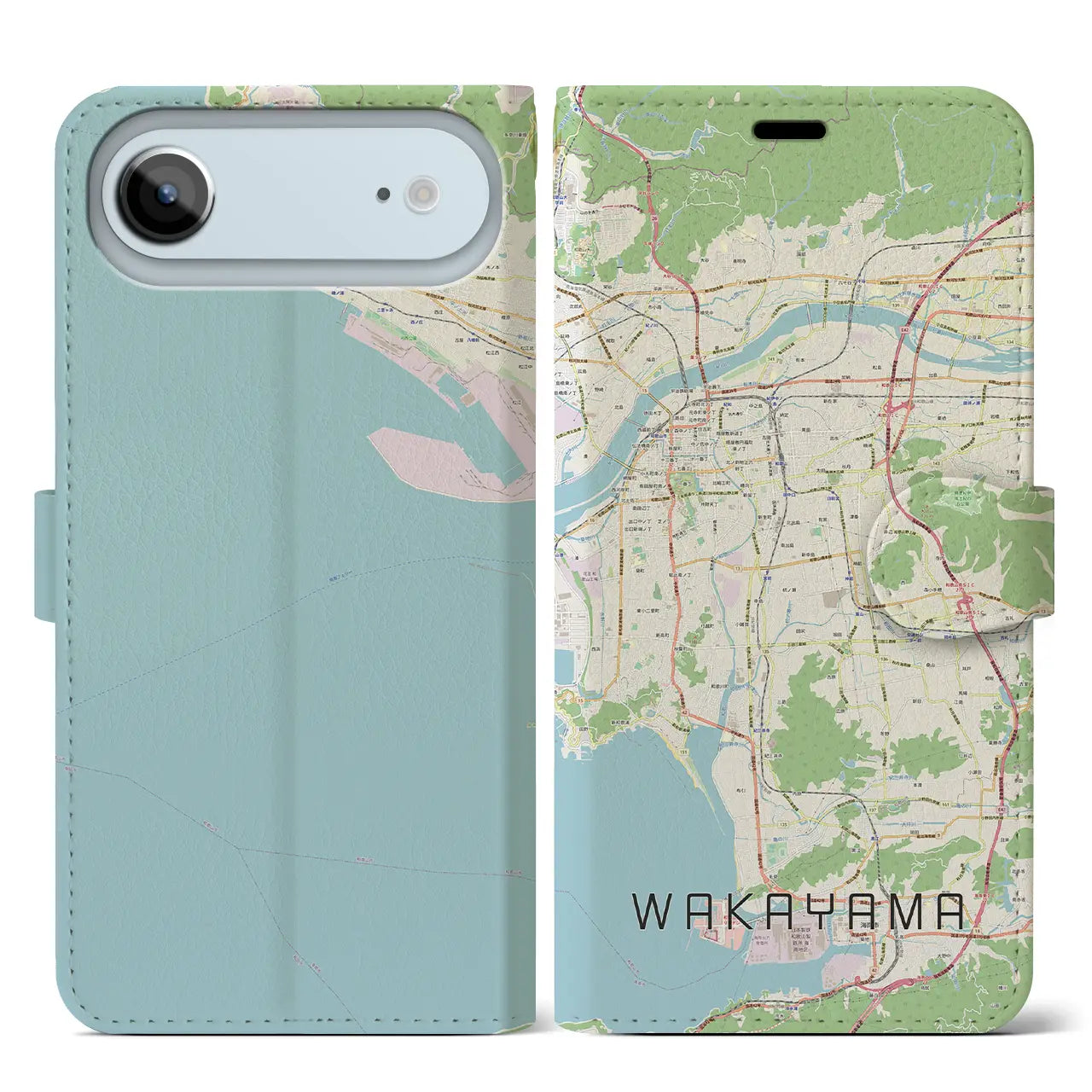 【和歌山(和歌山県)】地図柄iPhoneケース(手帳タイプ)ナチュラル・iPhone 17 Pro Max 用