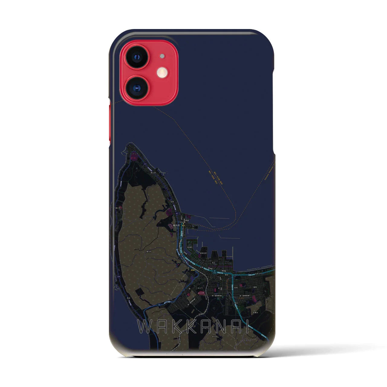 【稚内(北海道)】地図柄iPhoneケース(バックカバータイプ)