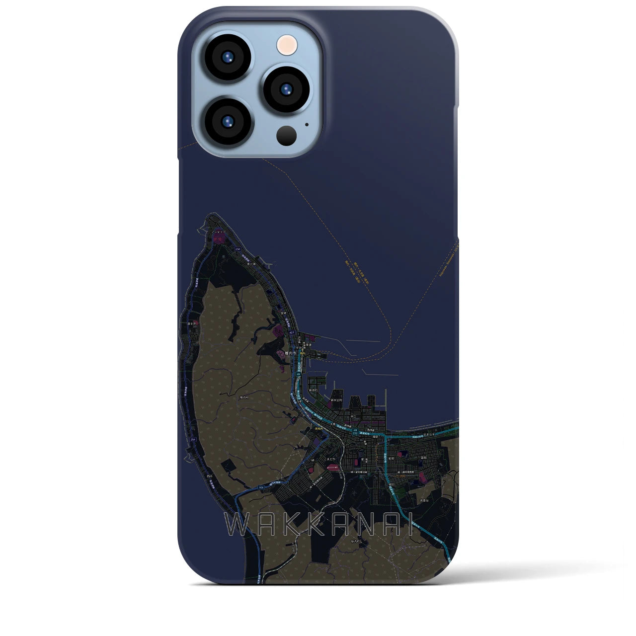 【稚内(北海道)】地図柄iPhoneケース(バックカバータイプ)