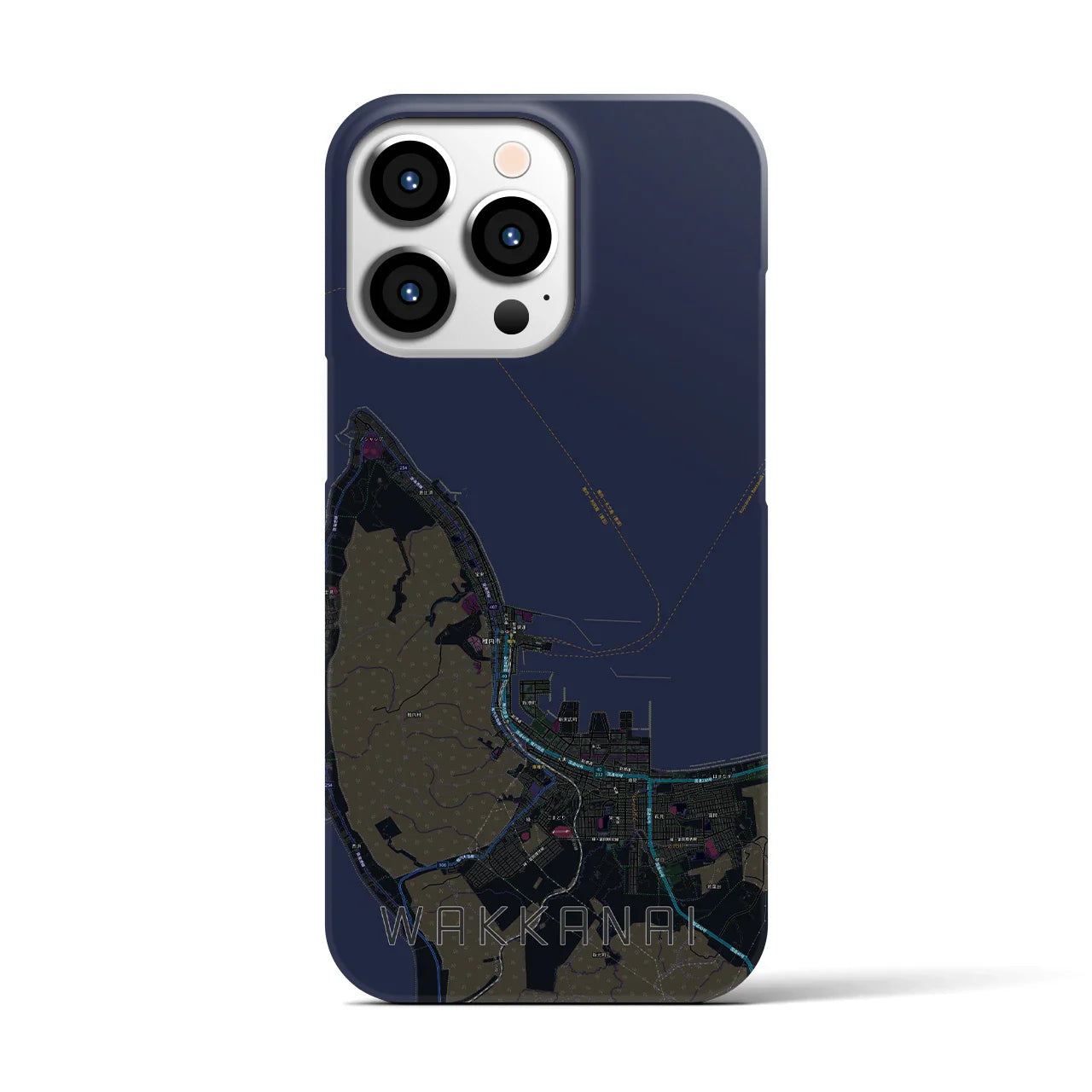 【稚内(北海道)】地図柄iPhoneケース(バックカバータイプ)