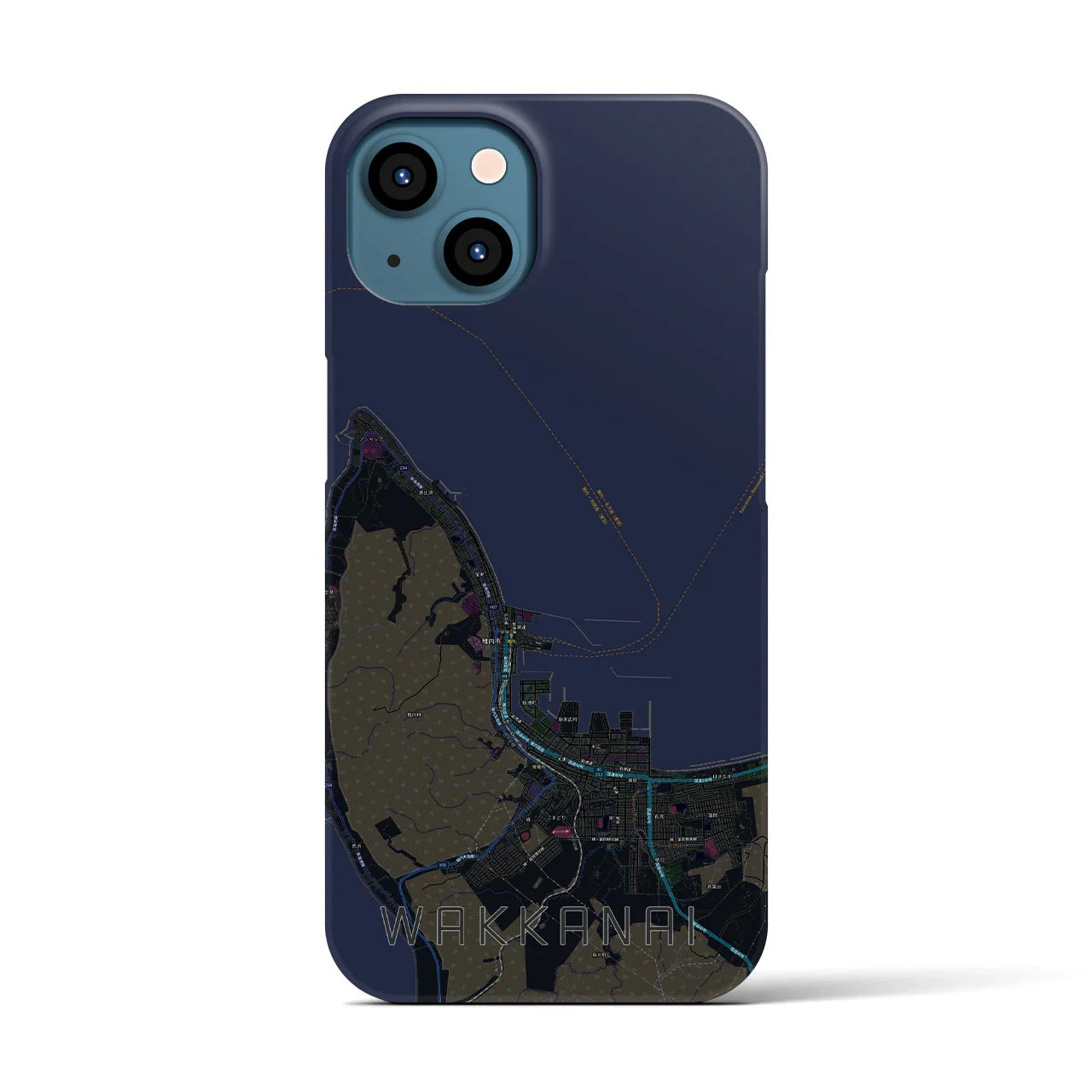 【稚内(北海道)】地図柄iPhoneケース(バックカバータイプ)